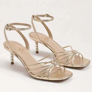 SAM EDELMAN Philippa Kitten Heel In Gold Leaf, 8.5M
